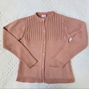 Neck & Neck dusty rose girls cotton cardigan